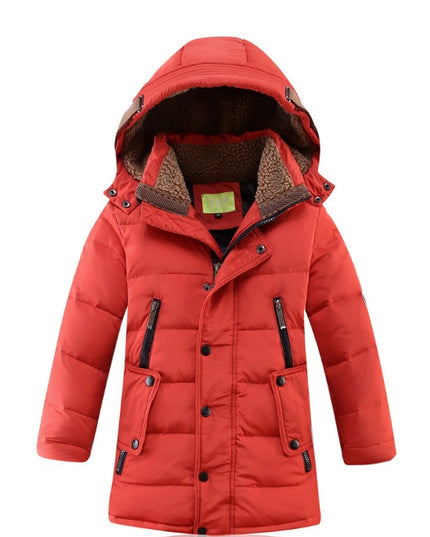 -30 Degree Children's Winter Jackets Duck Down Padded Children Clothing Big Boys