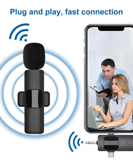 3 in 1 Wireless Microphone Universal Receiver for Support Iphone Android Phone Ipad Computer Camera Sound Card Recording
