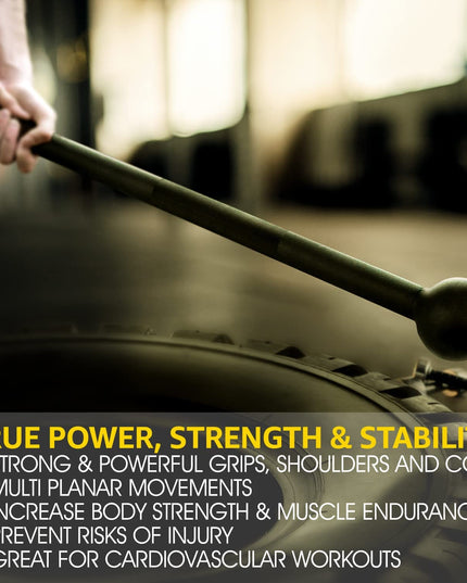 Steel Mace Bell for Strength Training - Support Full Body, Muscles, Shoulder, Grips & Forearms Workouts to Rehabilitation, Stretching 5, 7, 10, 15, 20, 25, 30Lb for Woman & Man