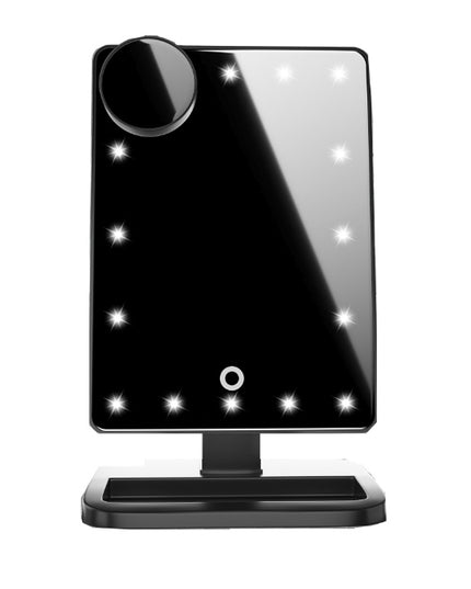Touch Screen Makeup Mirror With 20 LED Light Bluetooth Music Speaker