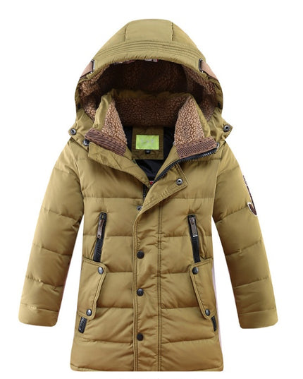 -30 Degree Children's Winter Jackets Duck Down Padded Children Clothing Big Boys