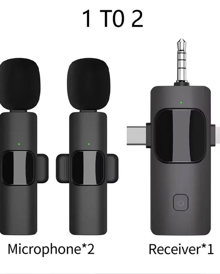 3 in 1 Wireless Microphone Universal Receiver for Support Iphone Android Phone Ipad Computer Camera Sound Card Recording