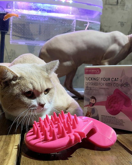 Cat Brush Shedding Grooming, Soft Massage Cat Tongue Brush, Licking Your Cat like a Mama Cat to Comfort, Surprise Pet Gifts