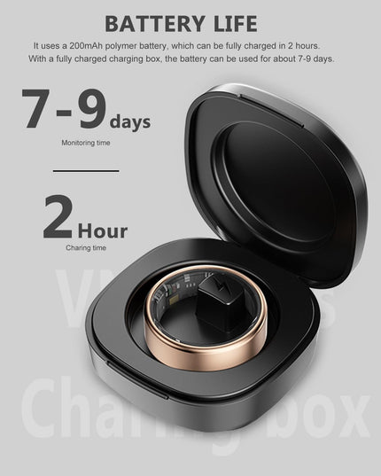 2025 Smart Health Tracker Ring for Men & Women - IP68 Waterproof Fitness & Sleep Monitor with Heart Rate, Blood Oxygen, Steps, Distance, Calories, Air Shutter & 7-Day Charging Case - Silver #10