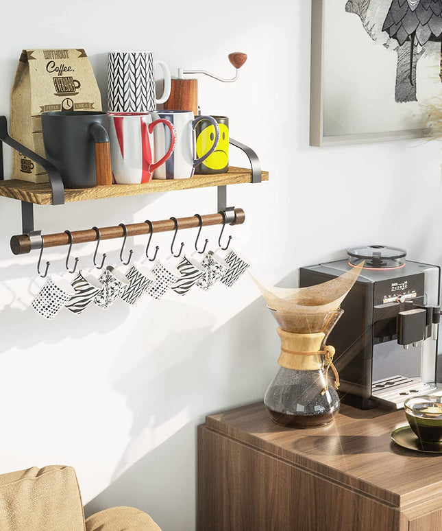 Floating Shelf Wall Shelf for Storage Rustic Wood Kitchen