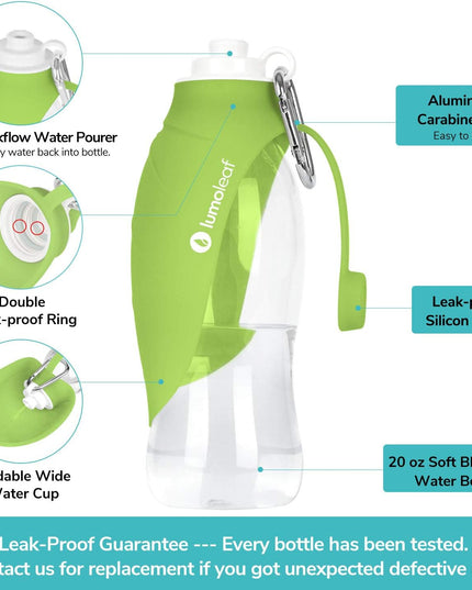 Portable Pet Water Bottle, Reversible & Lightweight Water Dispenser for Dogs and Cats