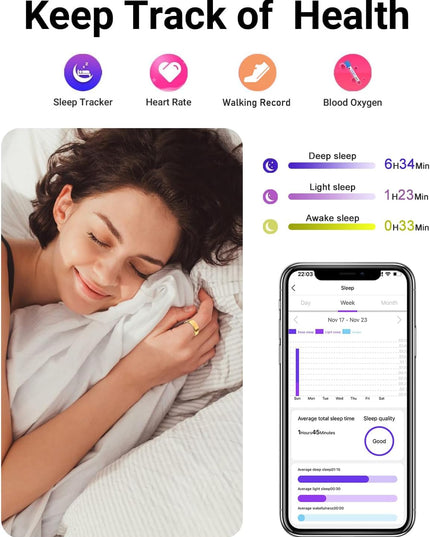 2025 Smart Health Tracker Ring for Men & Women - IP68 Waterproof Fitness & Sleep Monitor with Heart Rate, Blood Oxygen, Steps, Distance, Calories, Air Shutter & 7-Day Charging Case - Silver #10