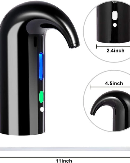 Electric Wine Aerator, Electric Wine Pourer and Wine Dispenser Pump, Multi-Smart Automatic Filter Wine Dispenser with USB Rechargeable for Travel, Home and Bar(Black)