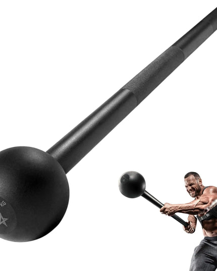 Steel Mace Bell for Strength Training - Support Full Body, Muscles, Shoulder, Grips & Forearms Workouts to Rehabilitation, Stretching 5, 7, 10, 15, 20, 25, 30Lb for Woman & Man