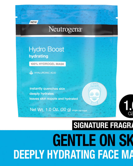 (4 Pack)  Moisturizing Hydro Boost Hydrating Face Mask, 1 Oz