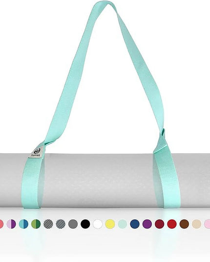 Yoga Mat Holder (Mat Not Incl.), Adjustable Yoga Mat Carrier, Turquoise