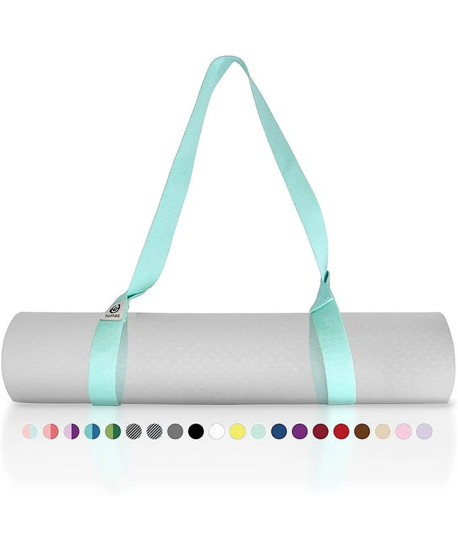 Yoga Mat Holder (Mat Not Incl.), Adjustable Yoga Mat Carrier, Turquoise