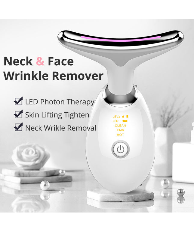 EMS Thermal Neck Lifting And Tighten Massager Electric Microcurrent Wrinkle Remover