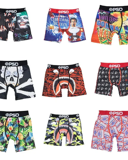 1Pcs Sexy Men Underwear Boxershorts Fashion Printed Man Underpants Panties Breathable Men Innerwear Cuecas Mens Boxer Underwear