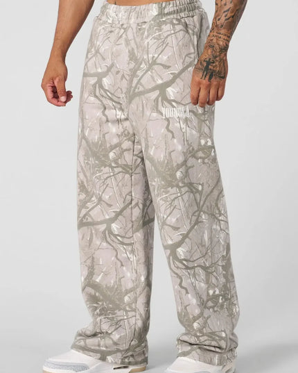 2025 American Trendy Brand Digital Camouflage Print Straight-Leg Sports Fitness Loose and Versatile Wide-Leg Trousers