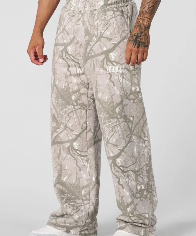 2025 American Trendy Brand Digital Camouflage Print Straight-Leg Sports Fitness Loose and Versatile Wide-Leg Trousers