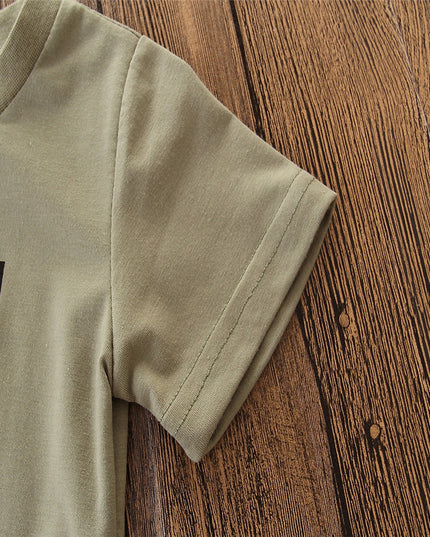 Little Kids' Suit Summer Men's Clothing Independence Day Flag Camouflage Suit