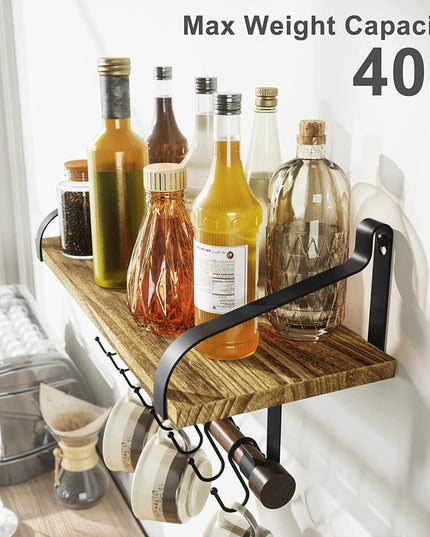 Floating Shelf Wall Shelf for Storage Rustic Wood Kitchen