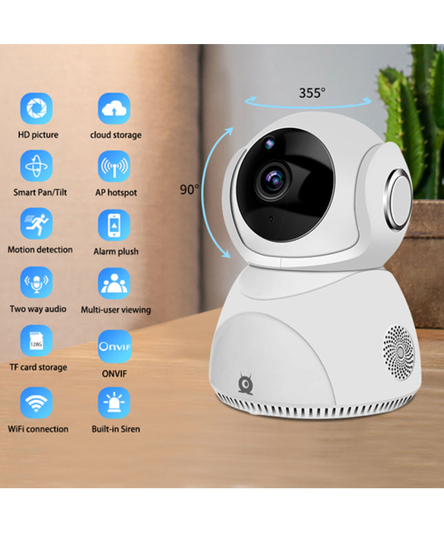 HD 1080P Camera 360° Panoramic PTZ Wireless Wifi Camera
