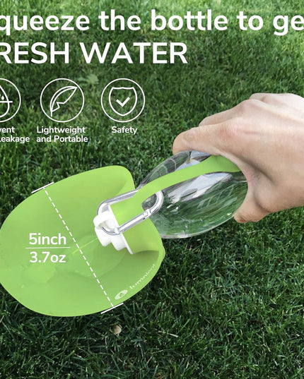 Portable Pet Water Bottle, Reversible & Lightweight Water Dispenser for Dogs and Cats