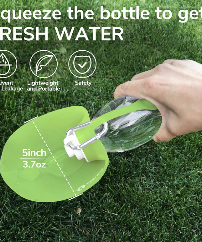Portable Pet Water Bottle, Reversible & Lightweight Water Dispenser for Dogs and Cats
