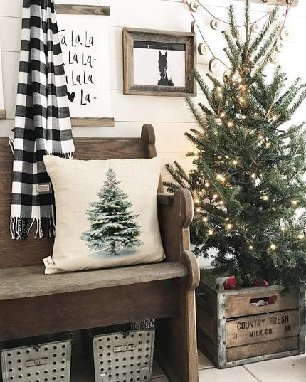 Christmas Pillow Covers 16X16 Set of 4, Home Noel Truck Christmas